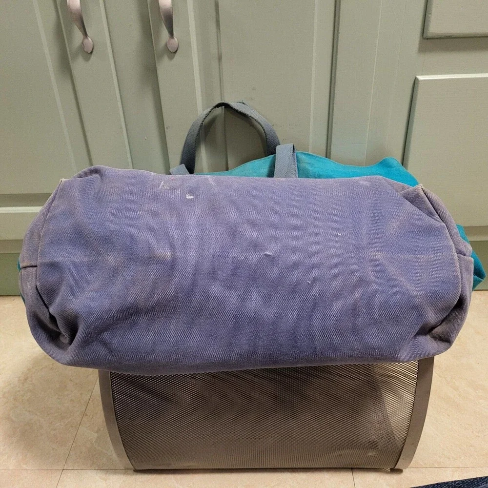 VTG‎ 70s 80s Pepsi-Cola Soda XL Canvas Boat & Tote Blue Red Zip Carry Bag RARE